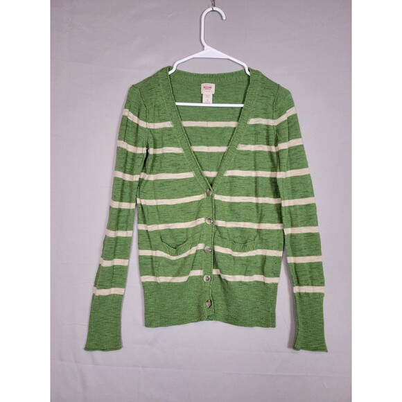 Retro Inspired Mossimo Womens Button Up Cardigan Sweater Size Small Striped - Picture 1 of 7